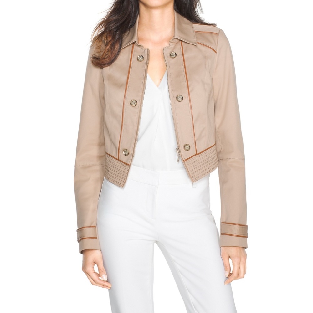 White House Black Market Cropped Jacket Size 2,4,6